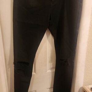 PacSun Men's Black Ripped Skinny Jeans